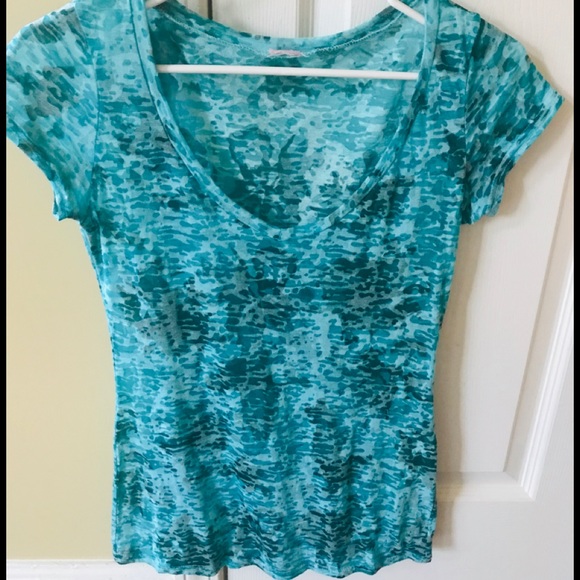 Express Tops - EUC EXPRESS REALLY CUTE TURQUOISE MULTI COLORED
